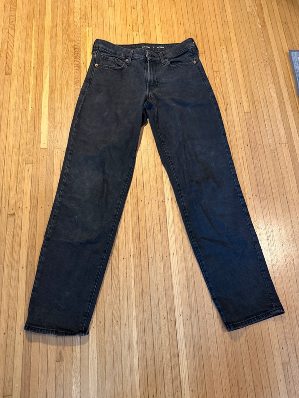 Old Navy Men's Dark Black Straight Jeans